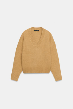 ZARA МЯГКИЙ СВИТЕР, РЫЖЕВАТО-КОРИЧНЕВЫЙ