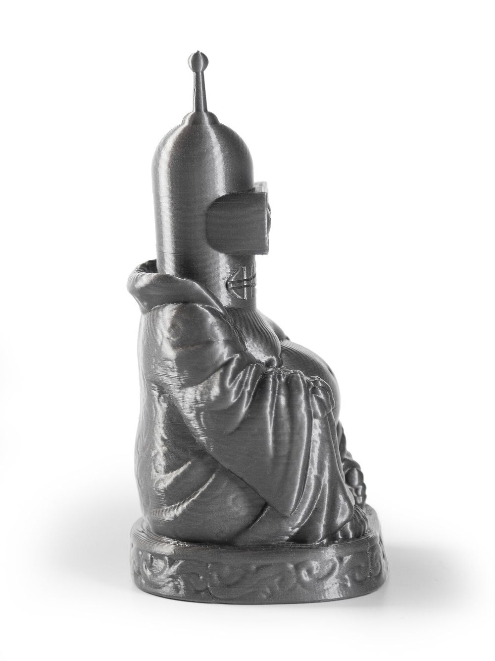 Будда Робот Бендер (Buddha Bender Futurama), статуэтка шуточная декоративная для интерьера, 3D печать, 11 см.