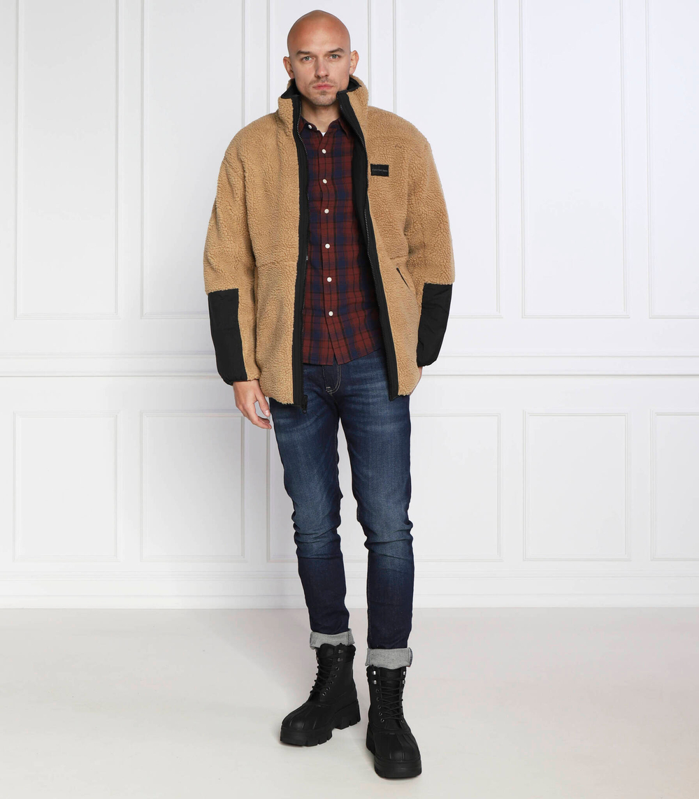 двусторонняя куртка reversible sherpa CALVIN KLEIN JEANS - коричневый(J30J321914)