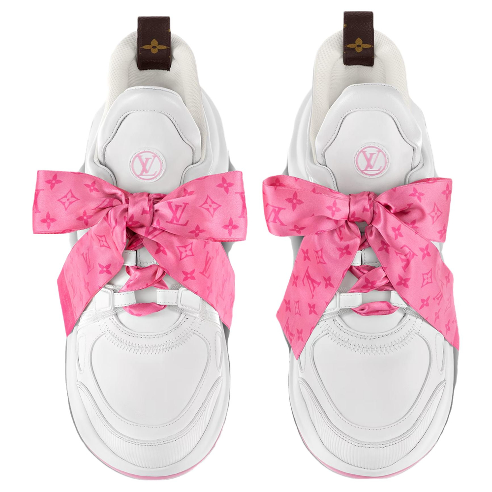 LOUIS VUITTON Archlight 1.0 Sneakers "White With Pink Monogram Ribbon" Women"s