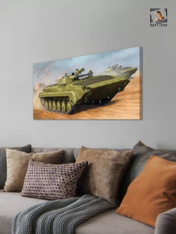 Картина на стену "Советская БМП-1", 80х40 см