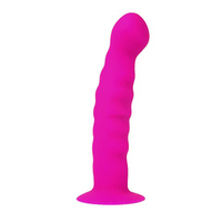 Розовый фаллоимитатор 14см с ребристой поверхностью Bior Toys Cosmo CSM-23027