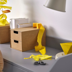 IKEA GÄRDESGÅRD  (ИКЕА ГЭРДЕСГОРД)  -  Мини-комод, 2 ящика - натуральный 16x25 см