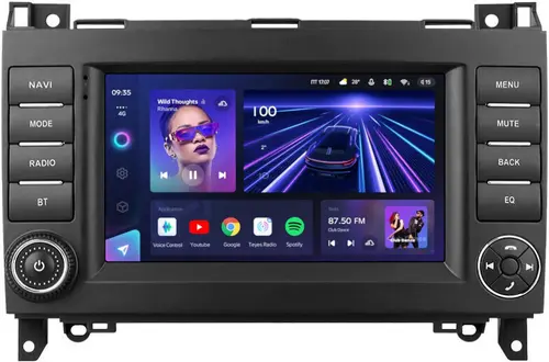 Магнитола для Mercedes-Benz A W169, B T245, Vito, Viano W639/W447, Sprinter W906, VW Crafter - Teyes CC3 дисплей 7" QLED на Android 10, Быстрая, CarPlay, 4G SIM-слот