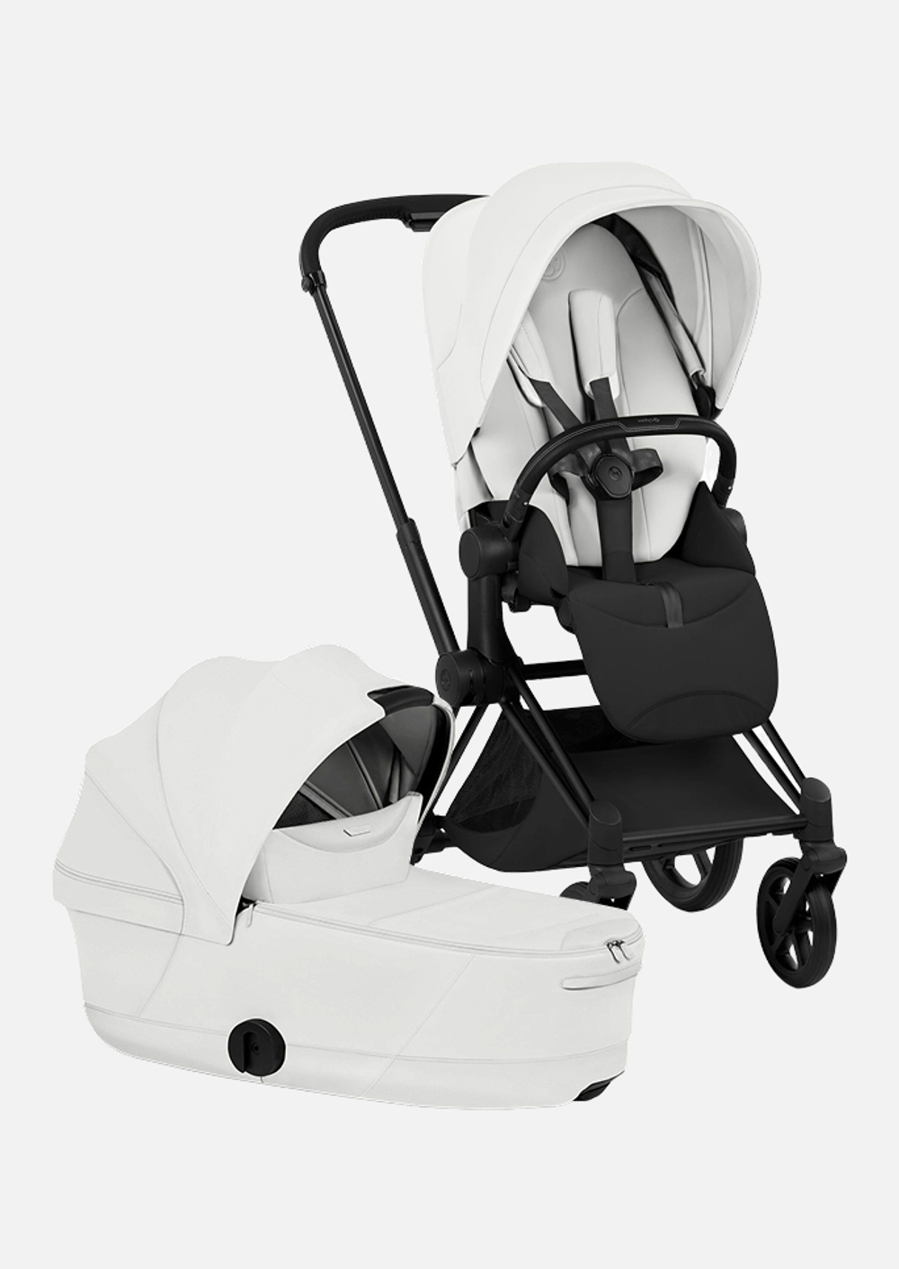 Коляска Cybex Priam V Matt Black Style 2 в 1 Off White