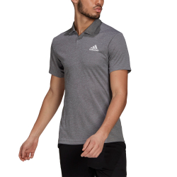 Мужское теннисное поло Adidas HEAT.RDY Polo M - grey three/white