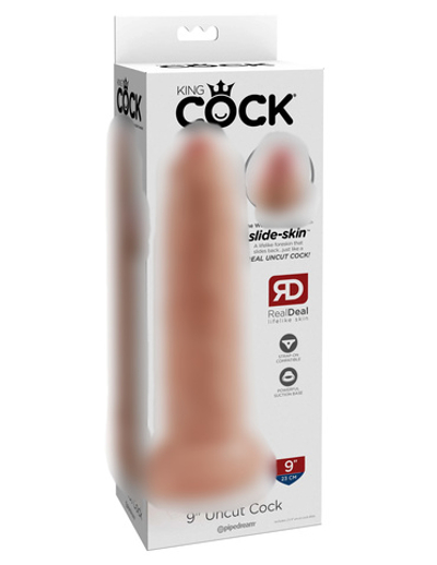 Фаллоимитатор King Cock 9" Uncut - Flesh Pipedream 556221PD