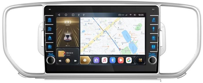 Магнитола для KIA Sportage 2016-2018 - Kuberg OL-9733 (кнопки и крутилки), Android 12, Быстрая, CarPlay, 4G SIM-слот