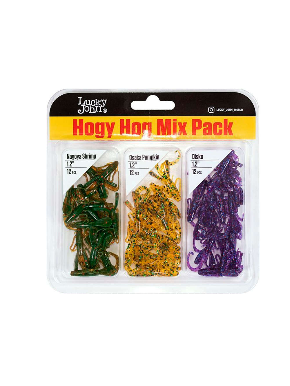 Твистеры съедобные искусственные LJ Pro Series HOGY HOG 1.6in (04.10) Mix Pack/MIX1 24 шт. в упак.