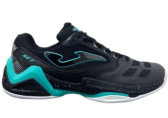 Мужские кроссовки теннисные Joma Set Men 2601 All Court - black/turquoise