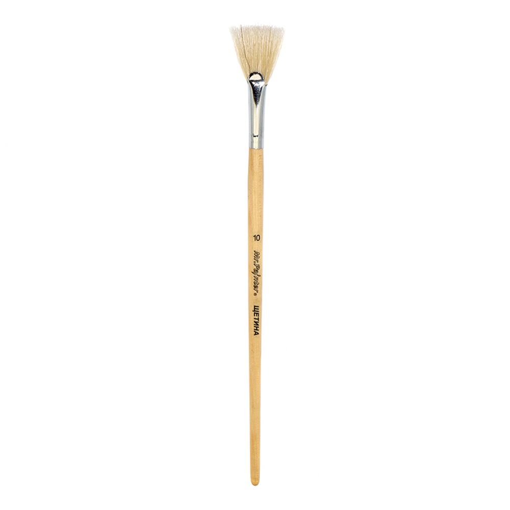 Кисть щетина №10 веерная, 5 шт, короткая ручка, 10, Mr.Painter BBW 132-10