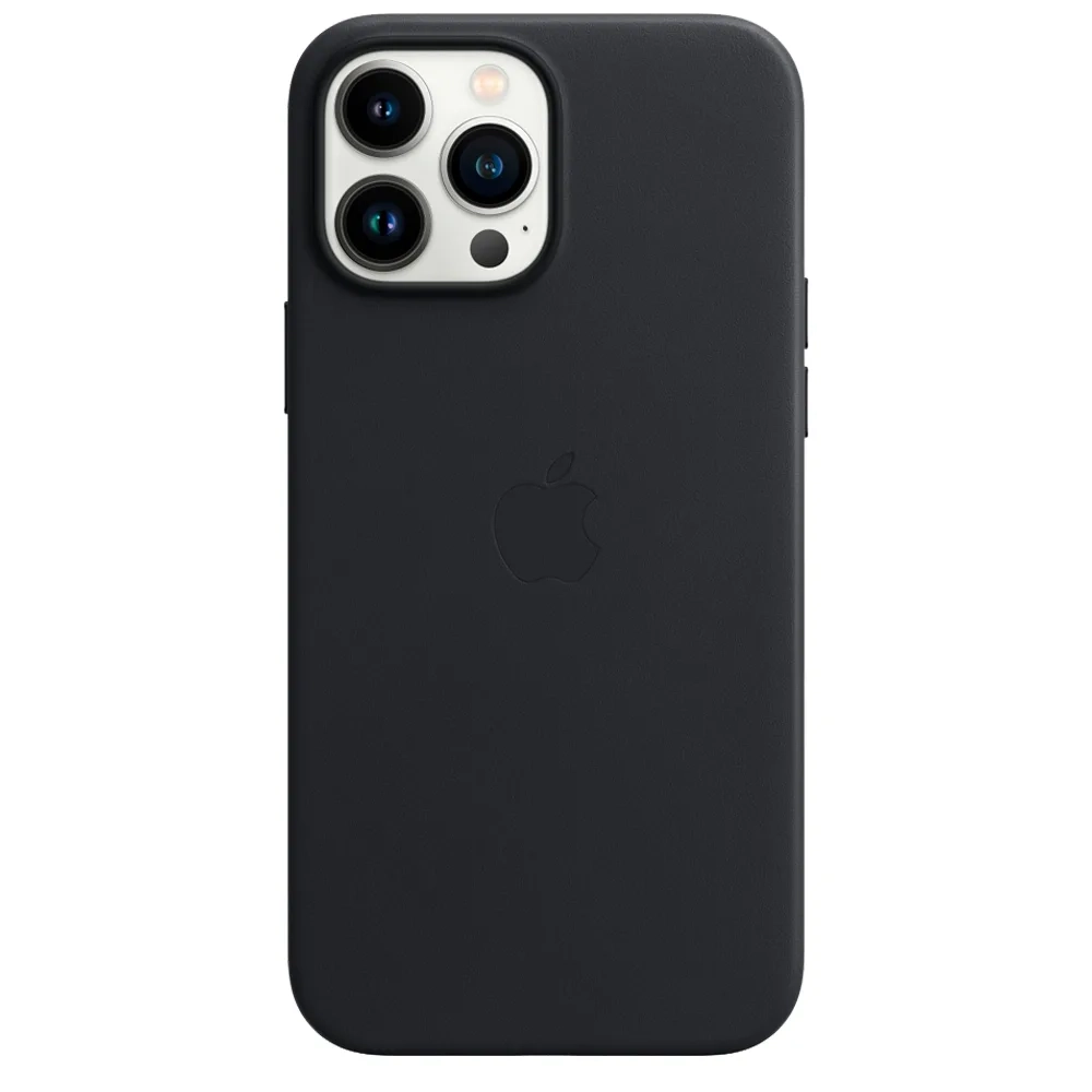 Кожаный чехол с поддержкой MagSafe Apple Leather Case для iPhone 13 Pro Max, Midnight (Темная ночь)