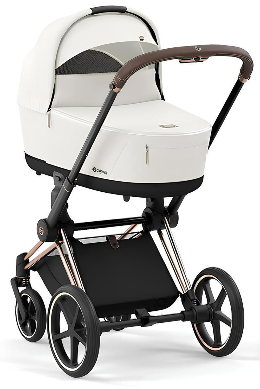 Коляска 3 в 1 Cybex Priam IV Rosegold complete и автокресло Cloud T i-Size Mirage Grey Plus Off White