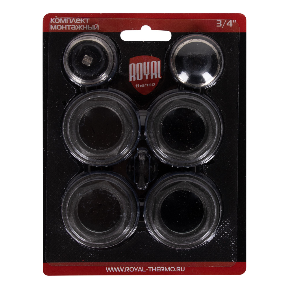 Комплект монтажный Royal Thermo 1”х 3/4quot; черный