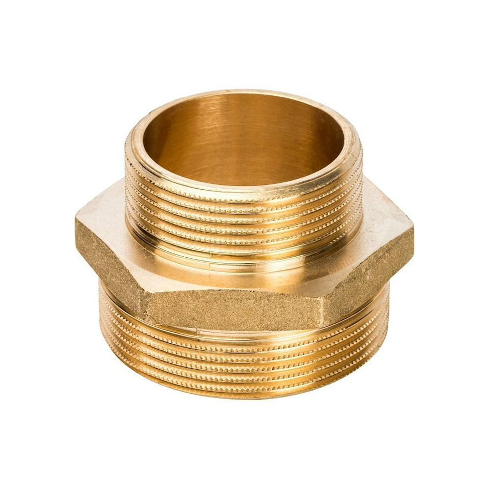 Ниппель редукционный STOUT SFT 0003 - 2" x 1"1/2 (для стальных труб, латунь без покрытия)