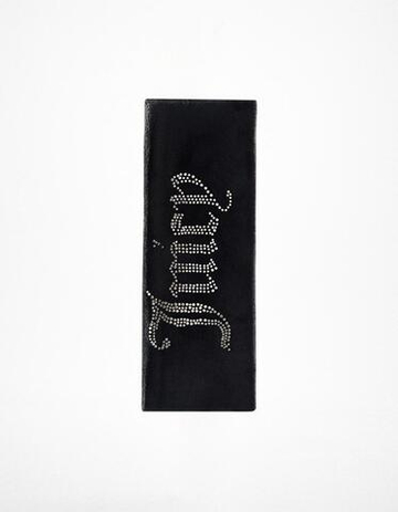 BERSHKA X JUICY COUTURE БАРХАТНАЯ ПОВЯЗКА СО СТРАЗАМИ, ЧЕРНЫЙ