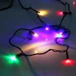 Гирлянда для дома НИТЬ 14 м 100 ламп LED черный пров.,8 реж, IP-20, Мультицвет (ПЕРВАЯ ЦЕНА)