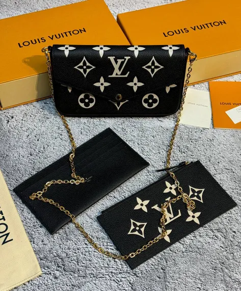 Клатч женский Louis Vuitton Felicie черный
