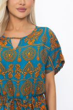 Платье Вистерия (лазурно-оранжевое) П13908-5М LT Collection