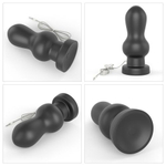Черная анальная вибровтулка 7 King Sized Vibrating Anal Rammer - 18 см.