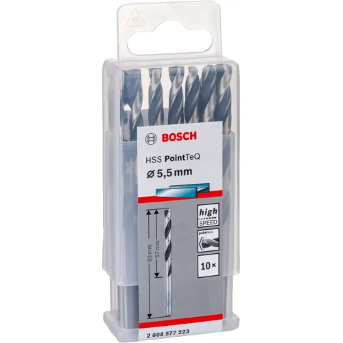 Спиральное сверло HSS PointTeQ 5,5 мм BOSCH 2608577223