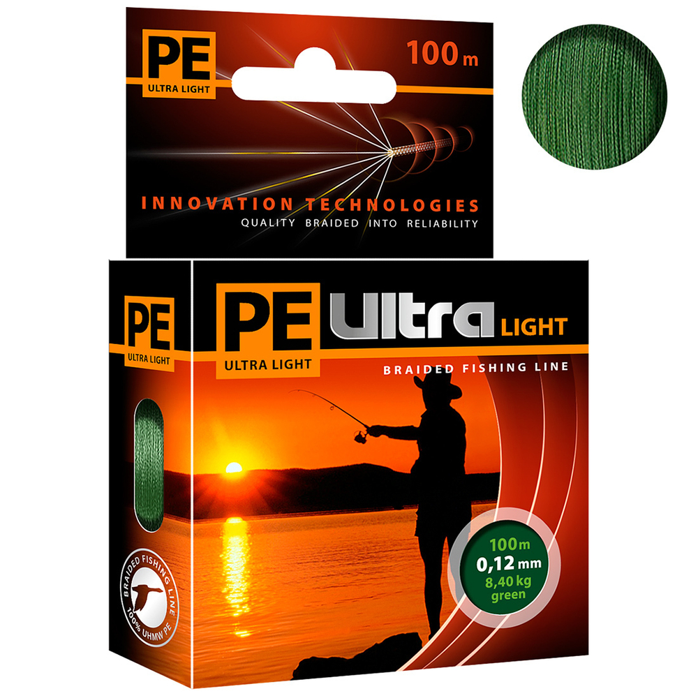 Плетеный шнур для рыбалки PE ULTRA LIGHT Black 0,04mm 135m