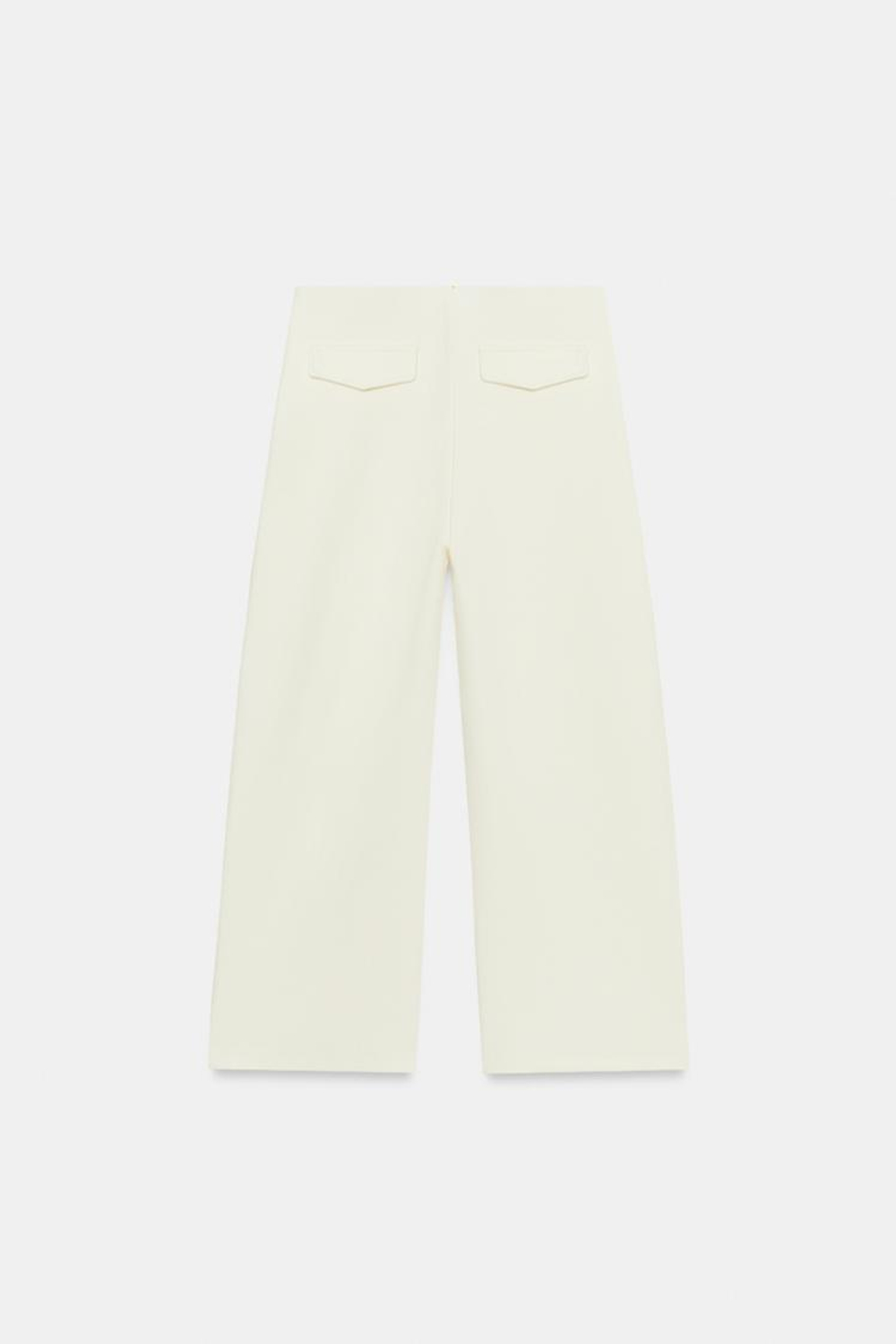 ZARA ШИРОКИЕ БРЮКИ, ЦВЕТ СЛОНОВОЙ КОСТИ