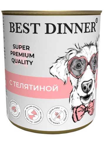 Best Dinner Super Premium Мясные деликатесы для щенков и юниоров (телятина) 340 гр
