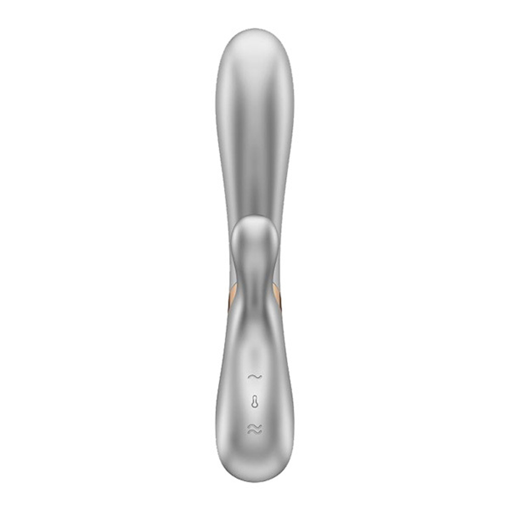 Серебристый вибратор-кролик 19,3см Satisfyer Hot Lover