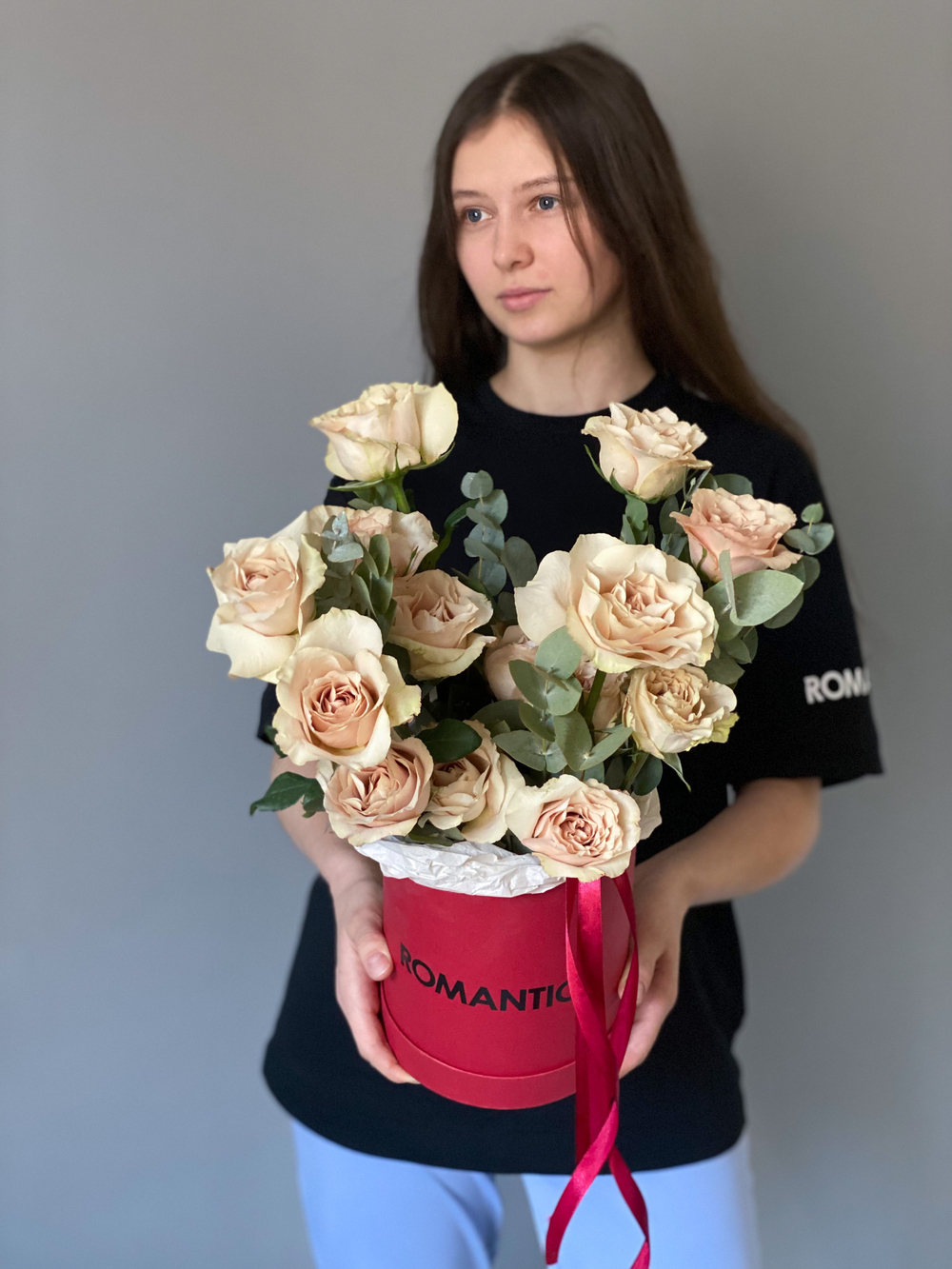 Коробка с розами