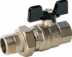 Кран шаровый 32 (1 1/4") ВН с американкой бабочка (Италия)