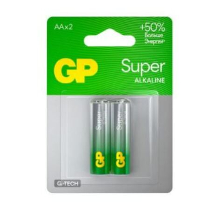 Элемент питания GP Alkaline Super G-Tech LR6 BL2 15AA21-2CRSBC2