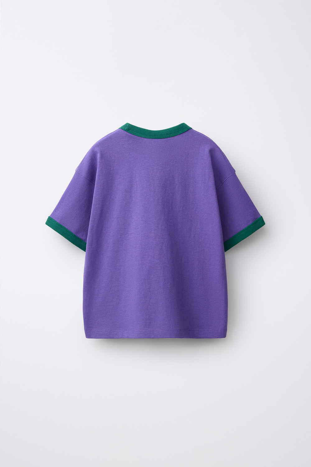 ZARA - FRUIT OF THE LOOM™ , ФУТБОЛКА С ВЫШИВКОЙ, ФИОЛЕТОВЫЙ