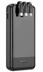 Внешний аккумулятор HOCO J114A 20000mAh, 2A, MicroUSB/Type-C+USB+3 встр. кабеля, дисплей Black