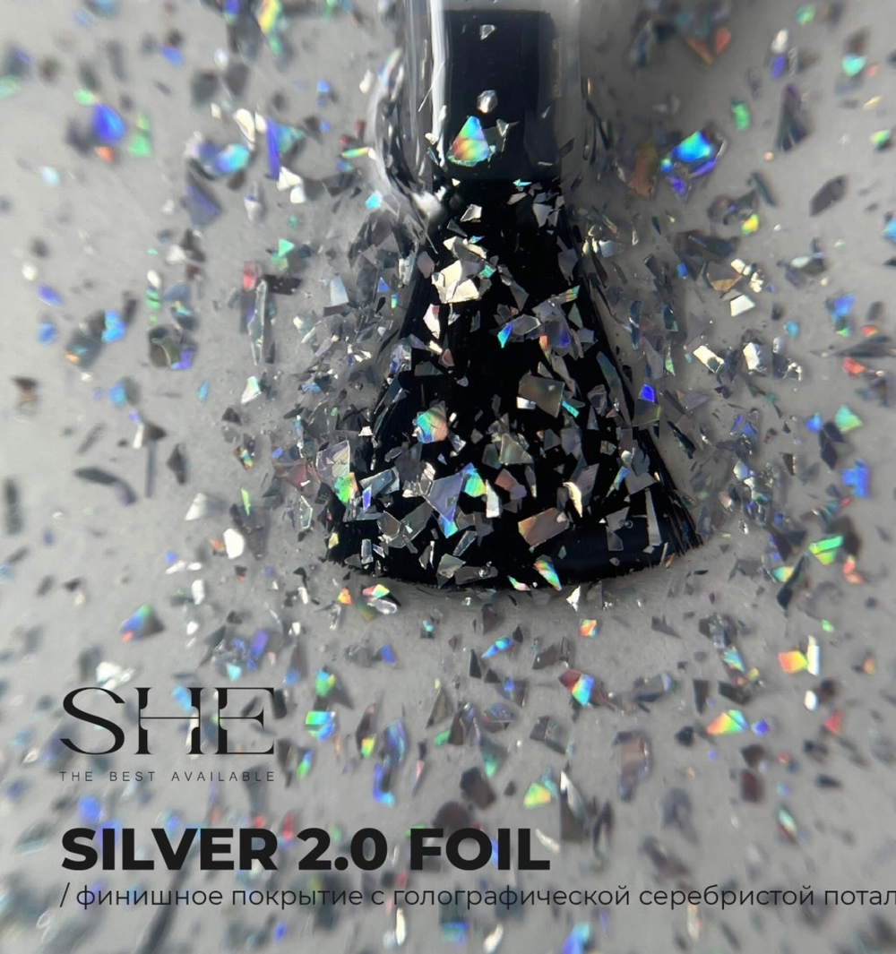 TOP COAT SILVER FOIL 15 ml срок годности до 09 .2026