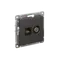 Розетка мультимедийная двойная ТВ + компьютерная RJ45 Cat 5e Systeme Electric AtlasDesign Базальт ATN001489