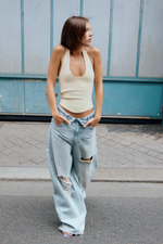 ДЖИНСЫ TRF СО СРЕДНЕЙ ПОСАДКОЙ И Отворотом НА ПОЯСЕ — ZARA