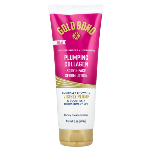 Gold Bond, Plumbing Collagen, сыворотка-лосьон для тела и лица с коллагеном, вишневый цвет, 226 (8 унций)