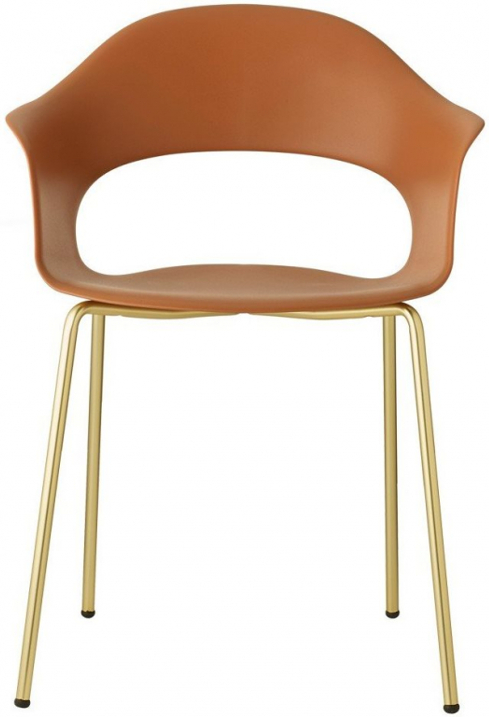Кресло пластиковое Scab Design Lady B, золотой, терракотовый