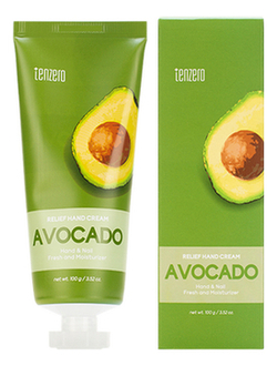 TENZERO RELIEF HAND CREAM AVOCADO КРЕМ ДЛЯ РУК С ЭКСТРАКТОМ АВОКАДО, 100 ml