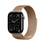 Умные часы Apple Watch Series 11 GPS + Cellular, 46mm, Slate Titanium Case with Gold Milanese Loop