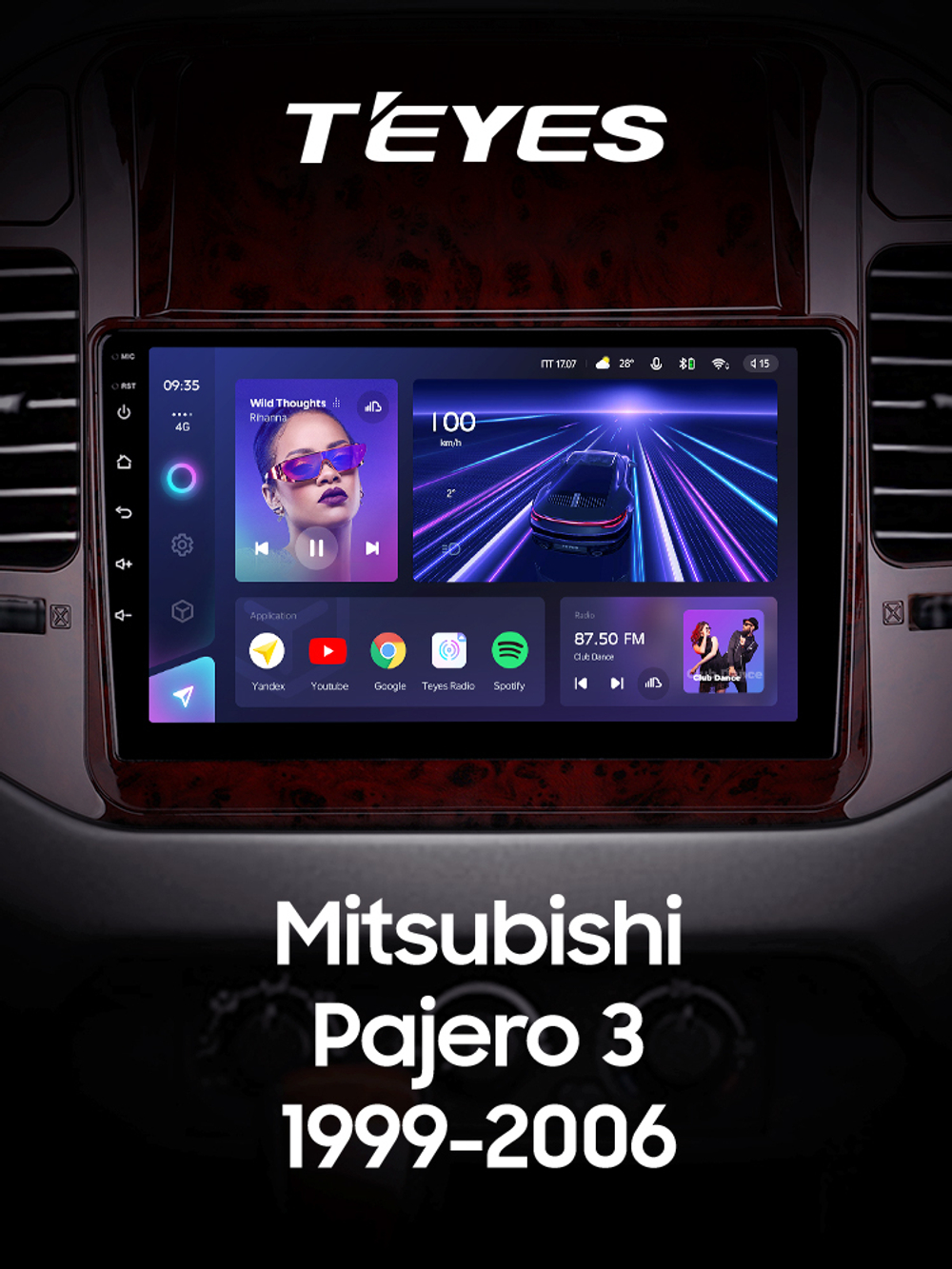 Teyes CC3 9" для Mitsubishi Pajero III 1999-2006