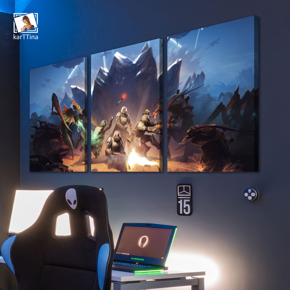 Картина на стену модульная Starfield, 150 см х 70 см