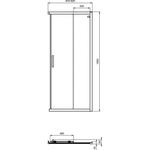 Реверсивная панель-дверь 90 см Ideal Standard CONNECT 2 Corner Square/Rectangular K9261V3