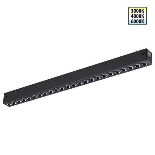359932 PORT NT25 208 черный Трековый светильник с переключ. цв. темпер. IP20 LED 3000К\4000К\6000К 24W 90-240V VECTOR