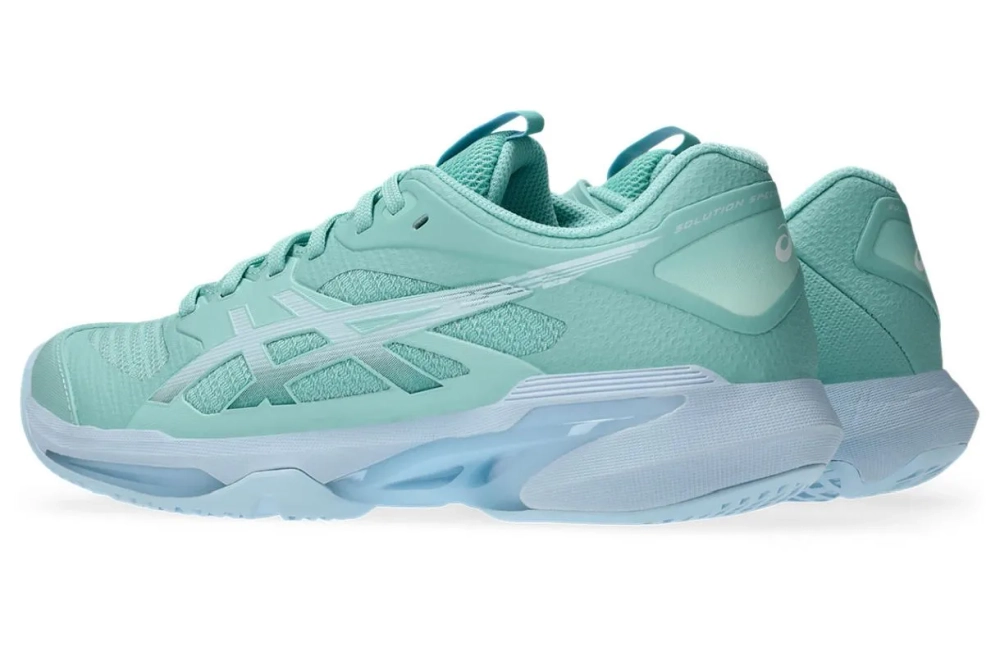 Женские теннисные кроссовки Asics Solution Speed FF 4 - oasis green/light blue