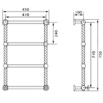 Полотенцесушитель Migliore Edera электрический 75x45, хром ML.EDR-EL.100.CR
