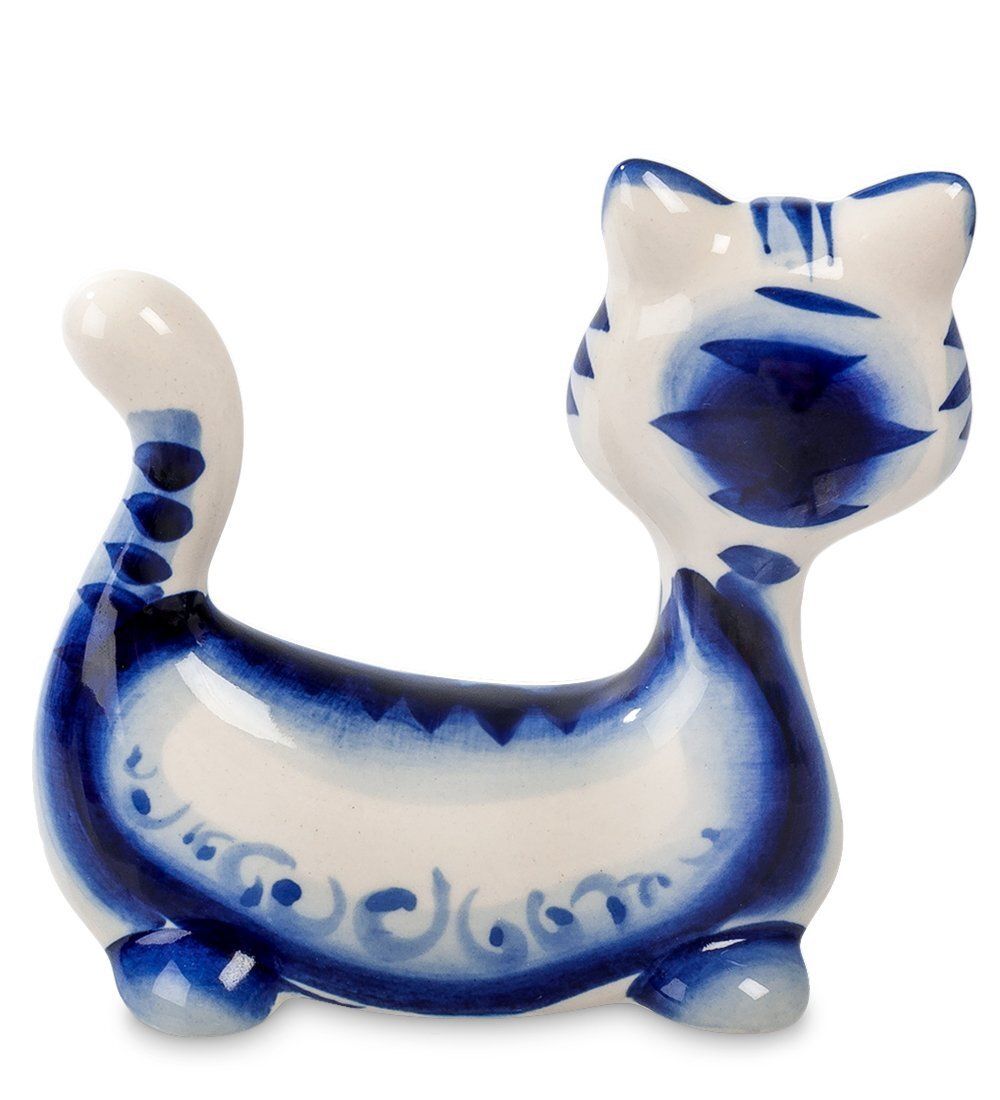 ГЛ- 283 Фигурка «Кот-Пряник» (Гжельский фарфор)