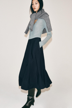ZARA ЮБКА МИДИ — ZW COLLECTION, МОРСКОЙ СИНИЙ