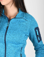 Толстовка флисовая CMP Women's Fleece Knit Tech 3H14746 Jacket, артикул 3H14746, цвет Azzurro/Lake (03LH)